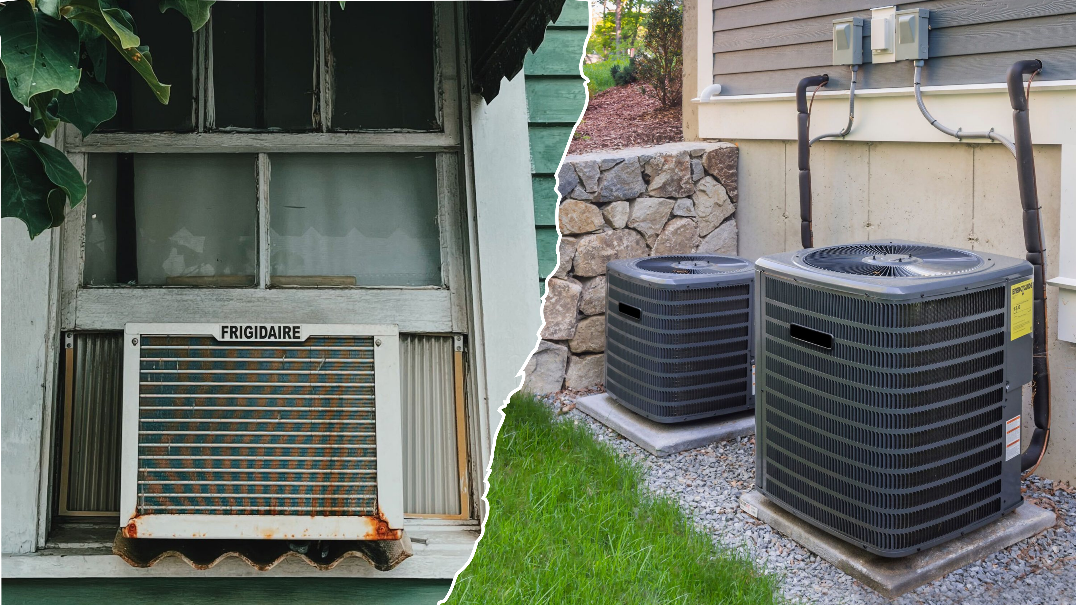 Replace outdated window AC units with modern central HVAC systems.